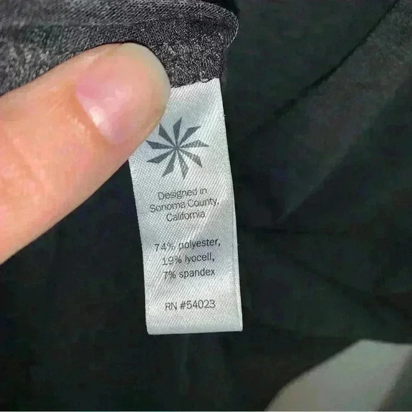 Athleta Open Back Flexlight Top Dark Heathered Gray Long Sleeve Athletic Size M - Picture 7 of 11